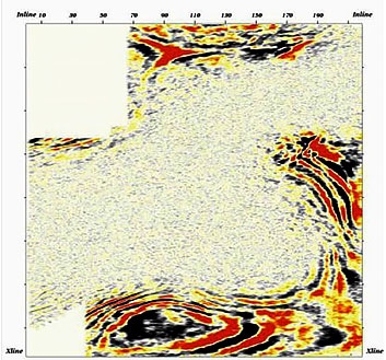 3-D time data volume (coherence-cube time stack)